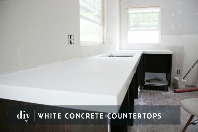 3. DIY White Concrete Countertop