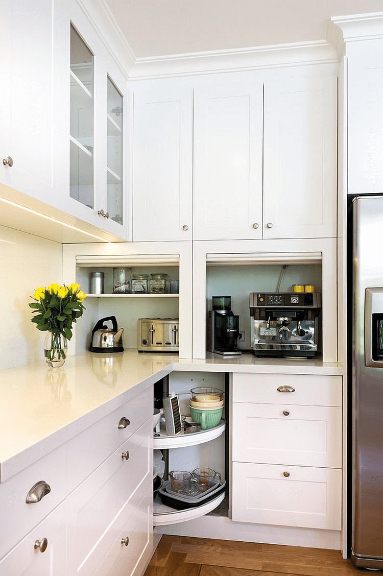 4. Corner Storage Idea For Small Kitchens