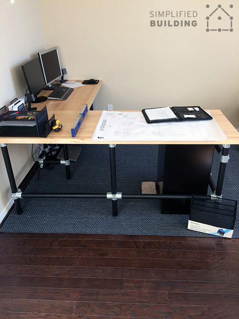 4. DIY Butcher Block Corner Desk