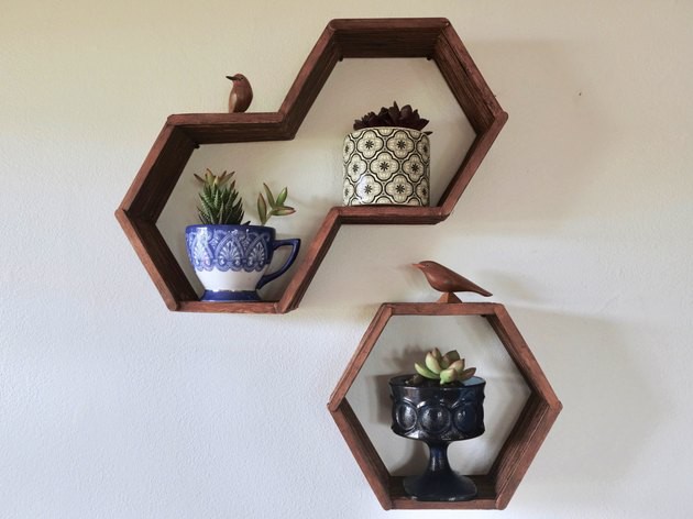 4. DIY Hexagon Shelves