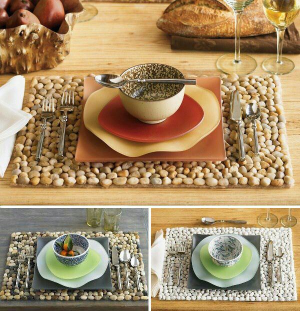 5. DIY Pebble Placemats