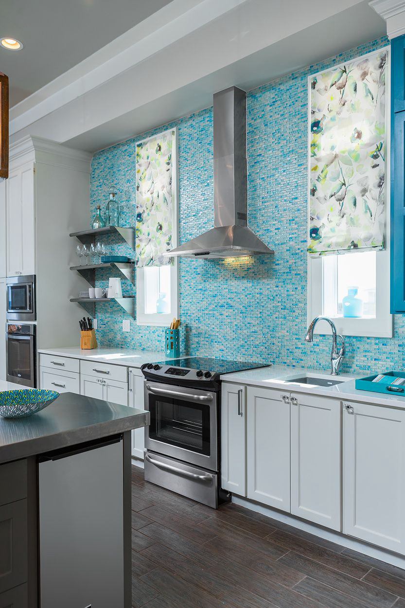 6. Teal Kitchen Backsplash