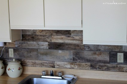 7. DIY Pallet Kitchen Backsplash