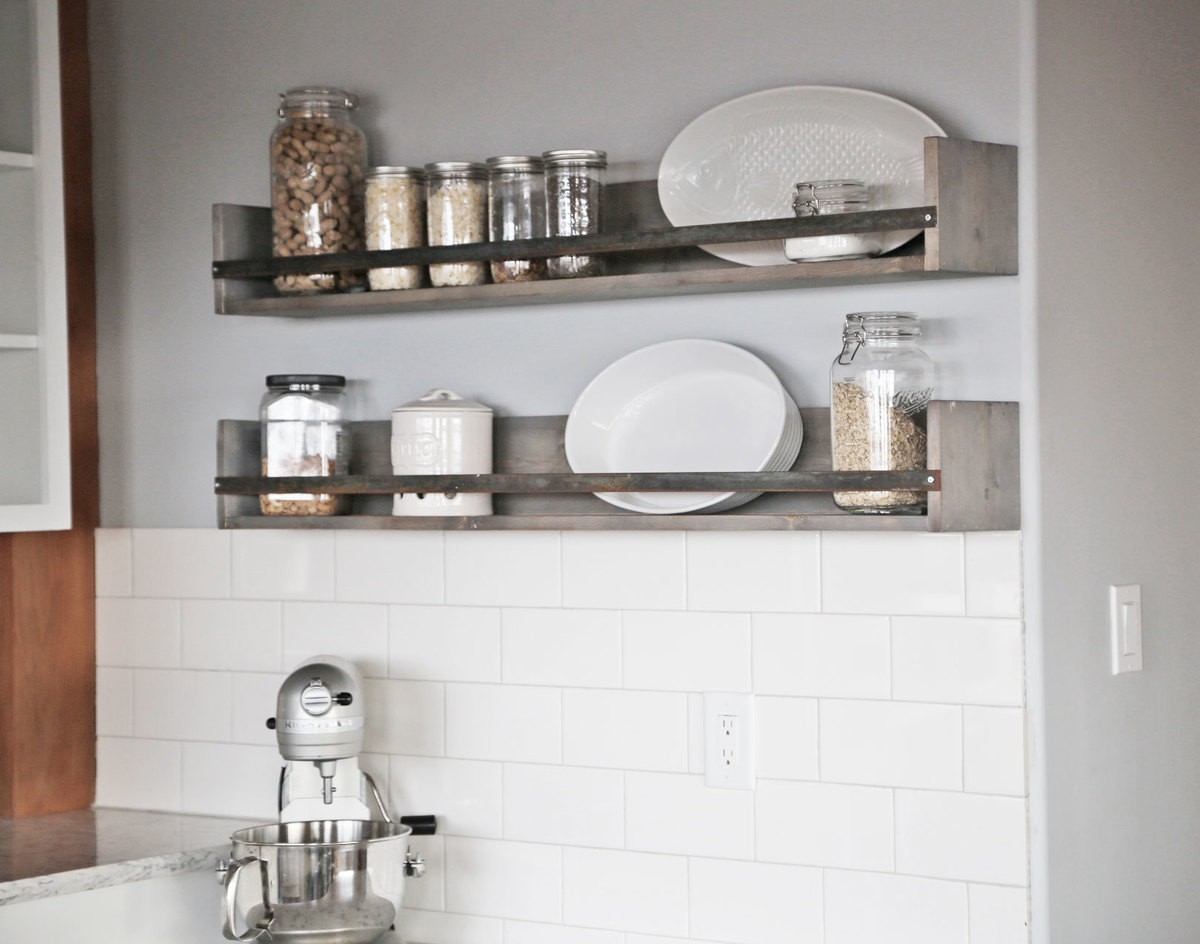 8. DIY Rustic Shelf For Spices