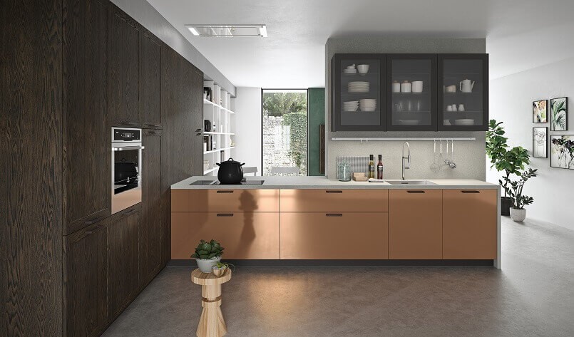 9. Copper Kitchen Cabinets