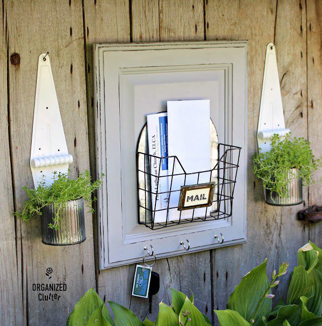 9. DIY Cabinet Door Mail Holder