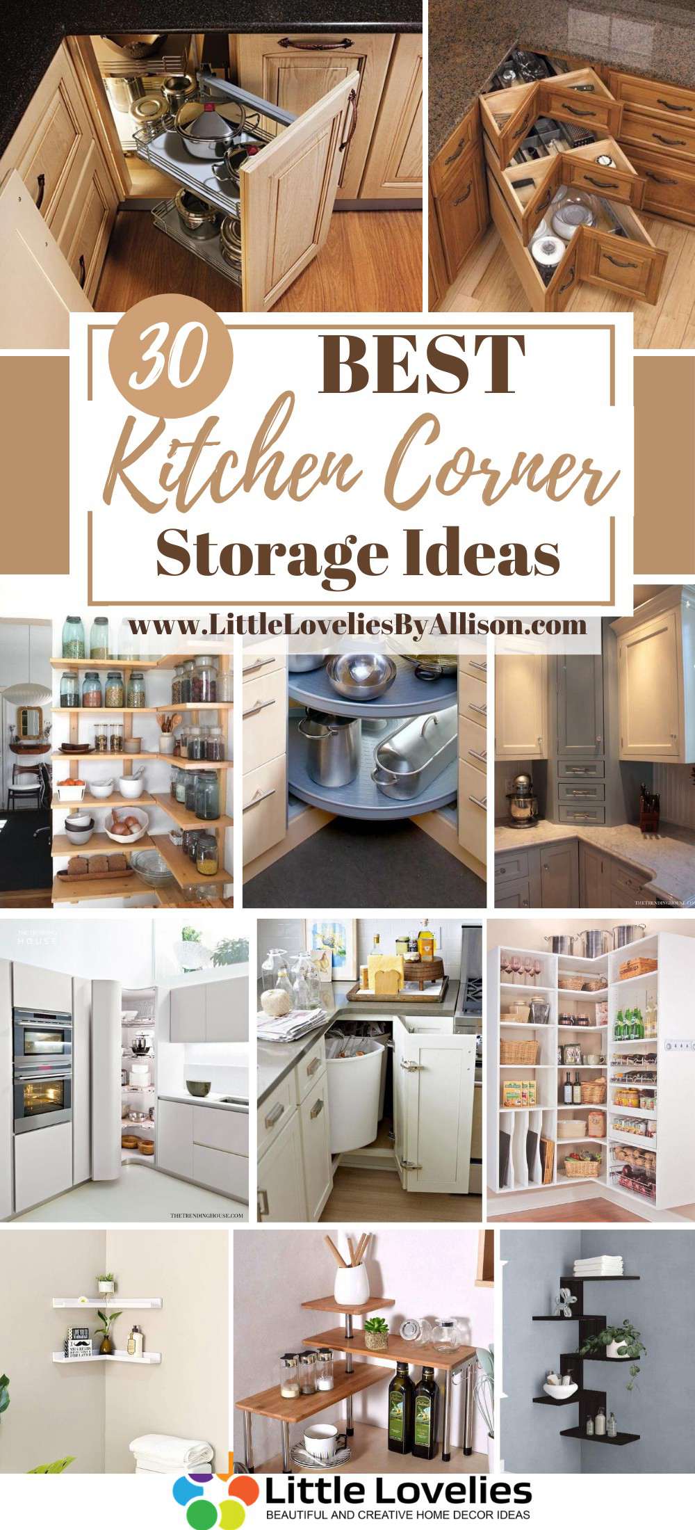 30 Kitchen Corner Storage Ideas, Corner Shelving Unit Kitchen