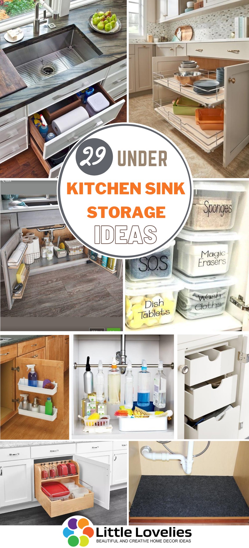 29 Under Kitchen Sink Storage Ideas To, Under Sink Kitchen Cabinet Ideas