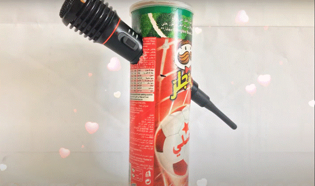 10. DIY Mic Stand With Pringles