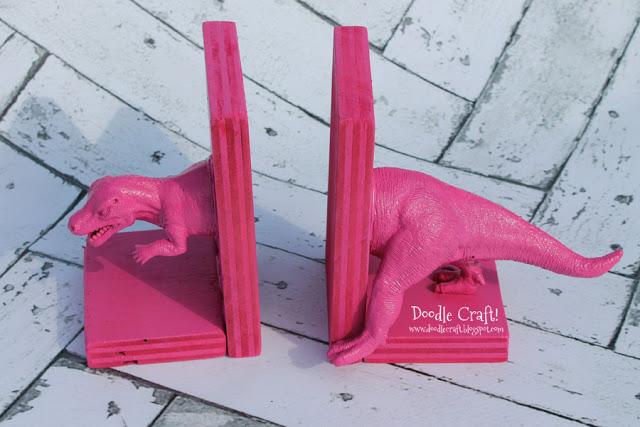 11. DIY Dinosaur Bookends