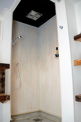 12. DIY Wooden Shower Wall Panel