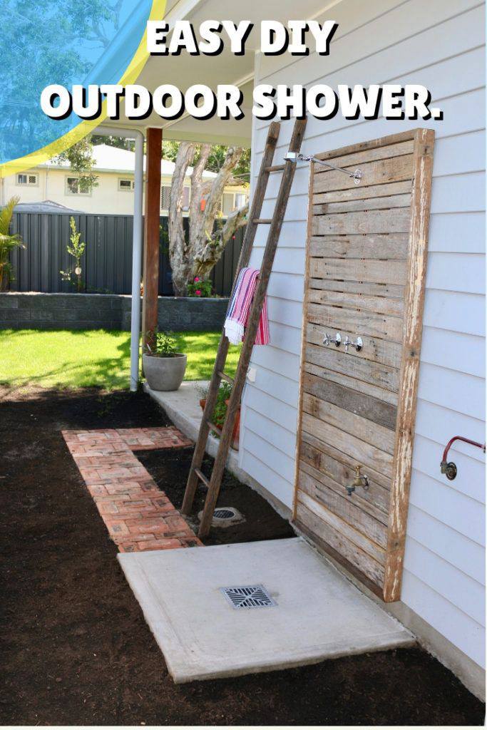 13. DIY Reclaimed Wood Outdoor Shower