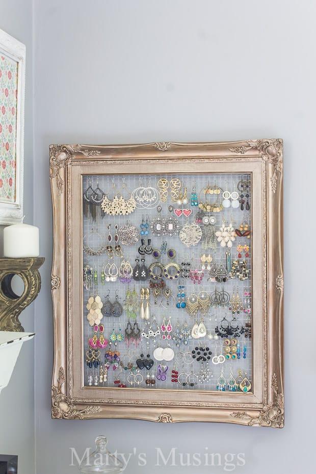 14-DIY-Framed-Earring-Holder