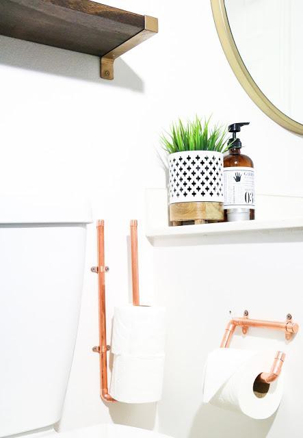 14. DIY Copper Toilet Paper Holder