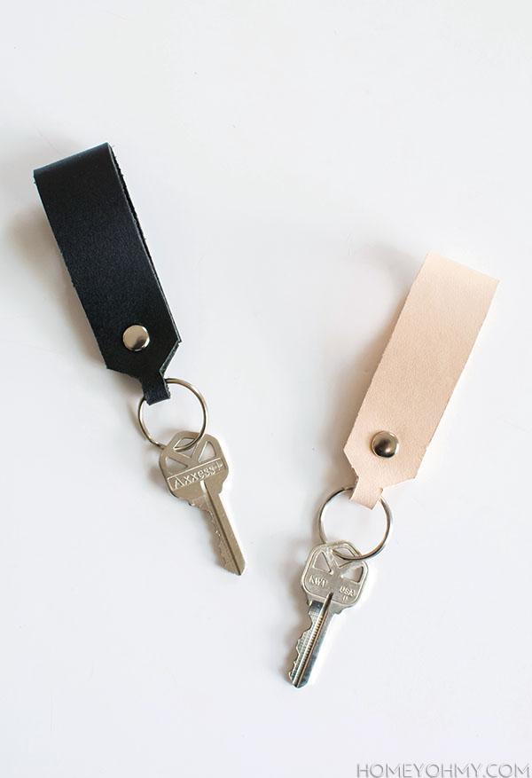 14. DIY Leather Loop Keychain