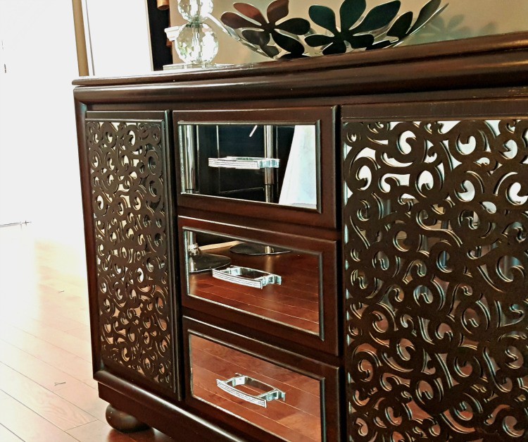 14. DIY Mirrored Sideboard From Dresser