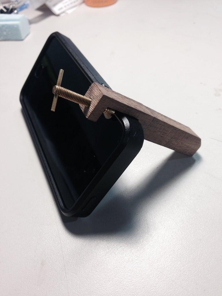 15. C-Clamp iPhone Stand