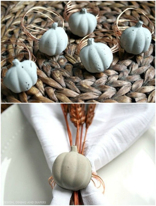 17. DIY Concrete Napkin Rings