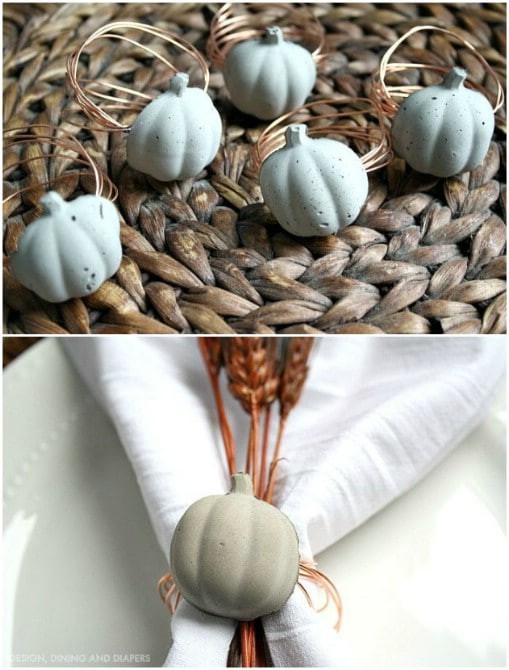 17. DIY Concrete Napkin Rings