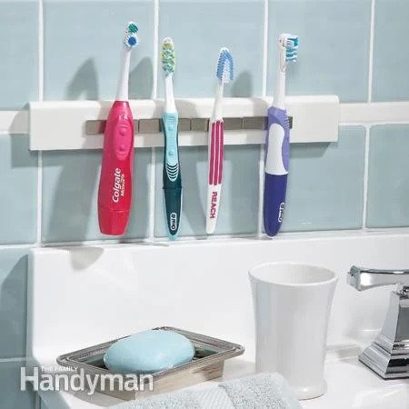 18. Magnetic Toothbrush Holder DIY