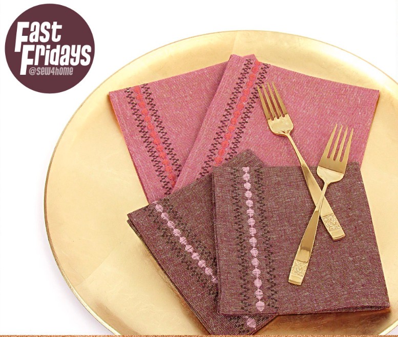 19. DIY Decorative Stitch Border Cloth Napkin