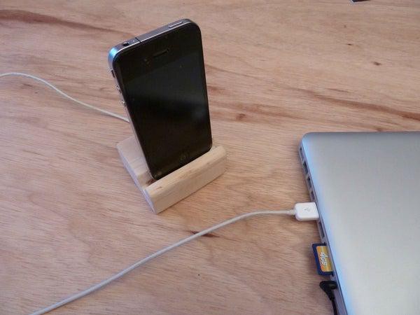 2. Wood iPhone Dock DIY