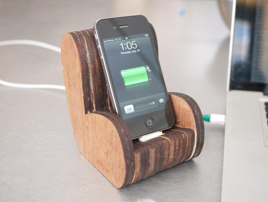 20. DIY Wooden Chair iPhone Stand