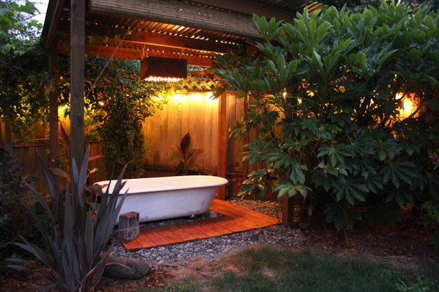 21. Backyard Hot Tub DIY