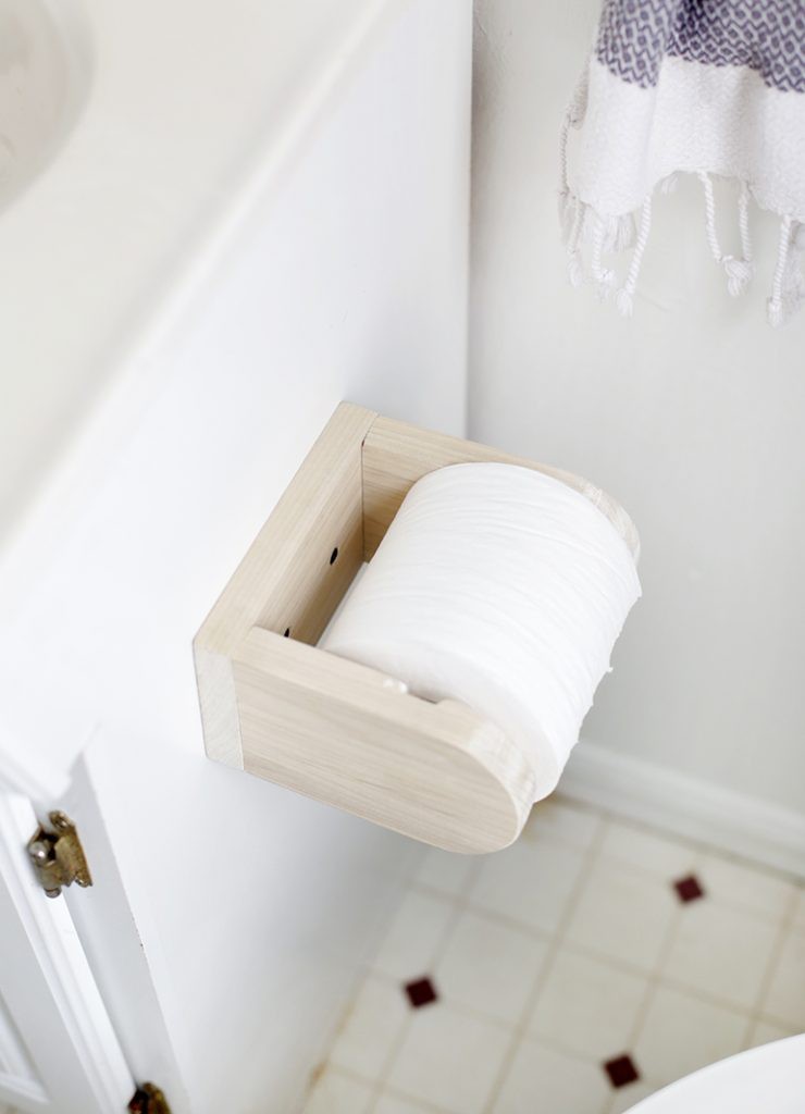 21. Minimal Toilet Paper Holder DIY