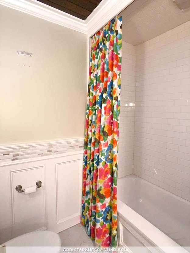 24. DIY Colorful Shower Curtain