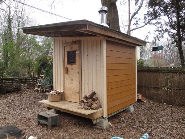 25. Wood Burning Sauna DIY