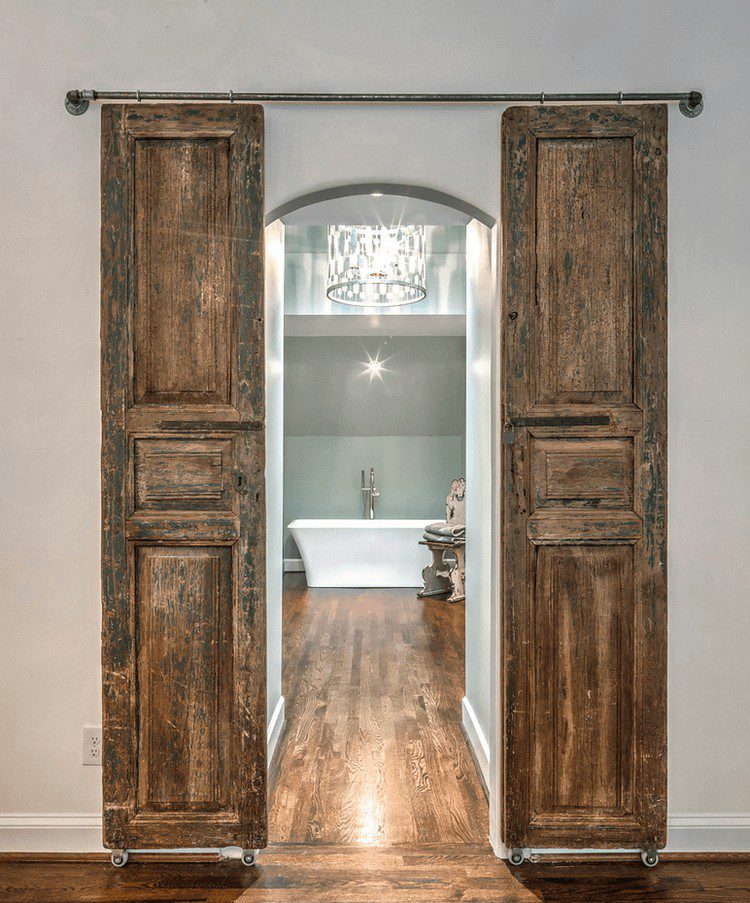 30 Bathroom Door Ideas To Take You, Sliding Door Ideas For Bathroom