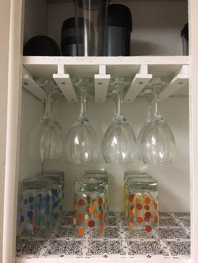 5. DIY Wine Glass Cabinet Rack