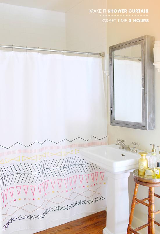 6. How To Design A Blank Shower Curtain