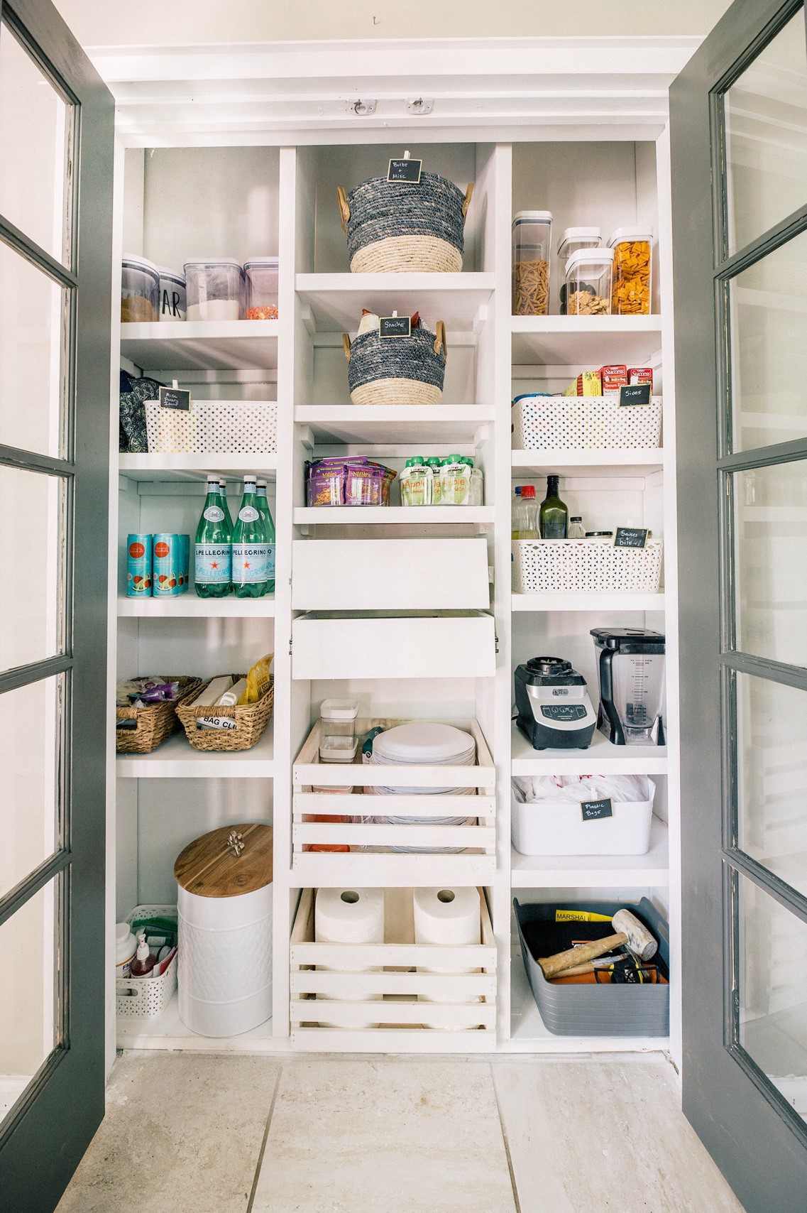 7. Modern Style DIY Pantry Shelves