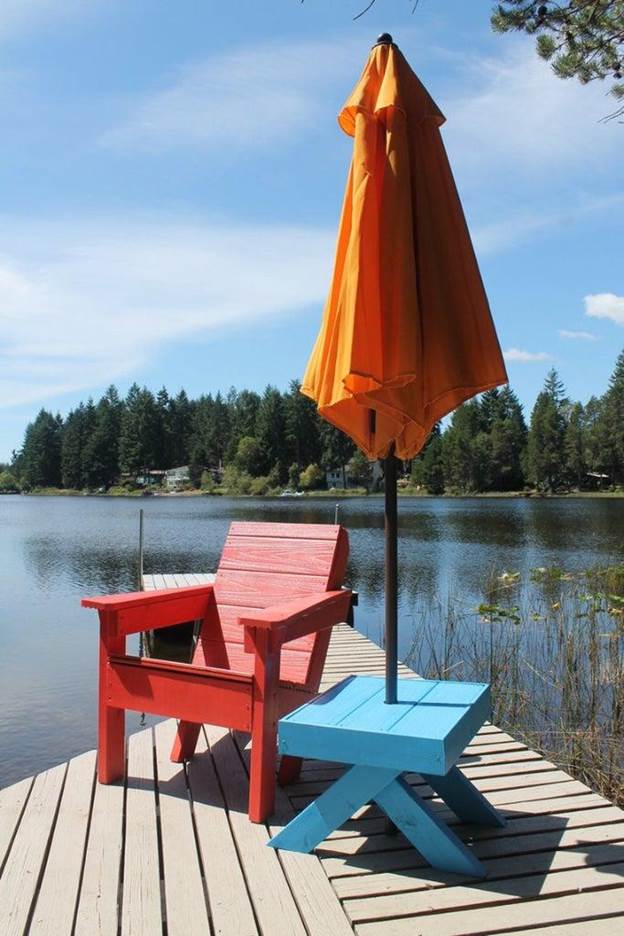 8. Side Table Umbrella Stand DIY