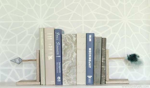 9. DIY Arrow Bookends