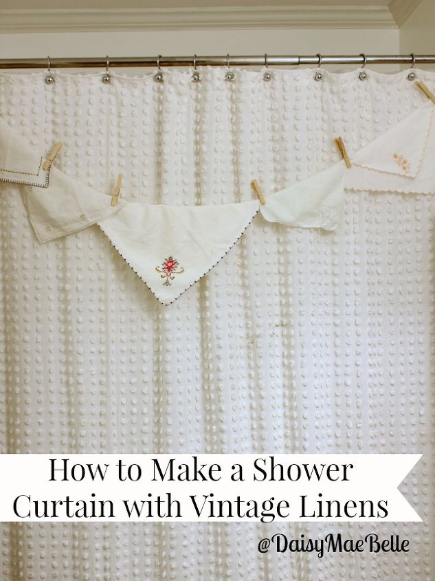 9. How To Make A Shower Curtain With Vintage Linens