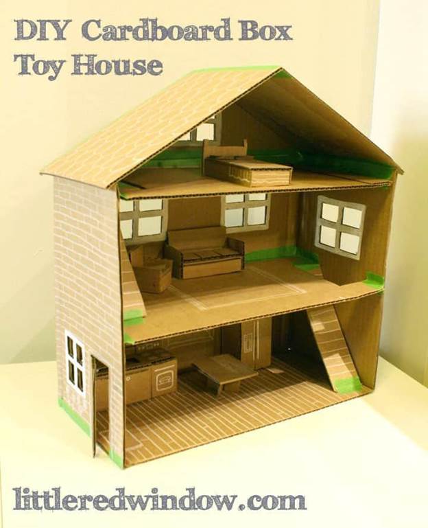 17-DIY-Doll-House-With-Cardboard-Box