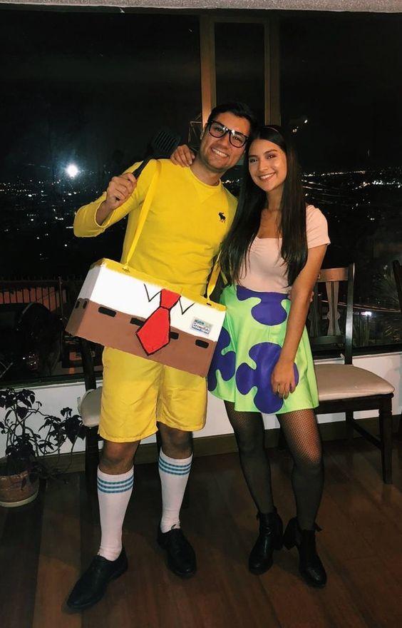 13. Sponge Bob And Patrick Couple Costume Idea