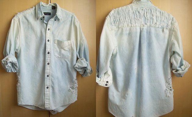 21. Distressed Denim Shirt DIY