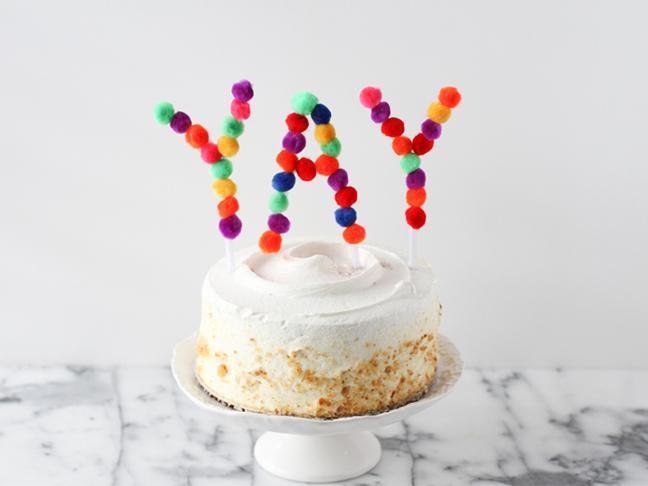 16-DIY-Pom-Pom-Cake-Topper