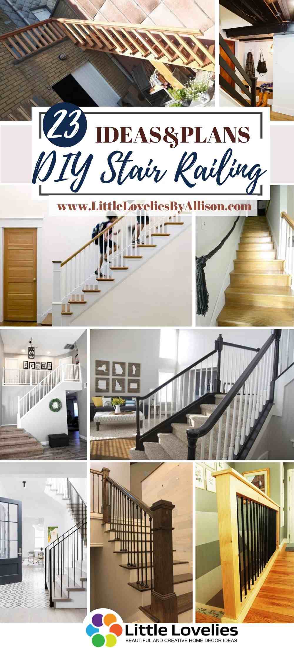 23 Diy Stair Railing Projects How To Build A Railing For Staircase