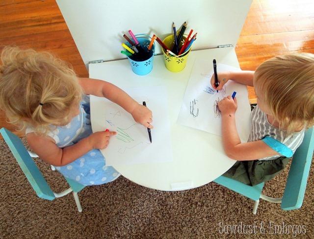 3. DIY Folding Table for Kids