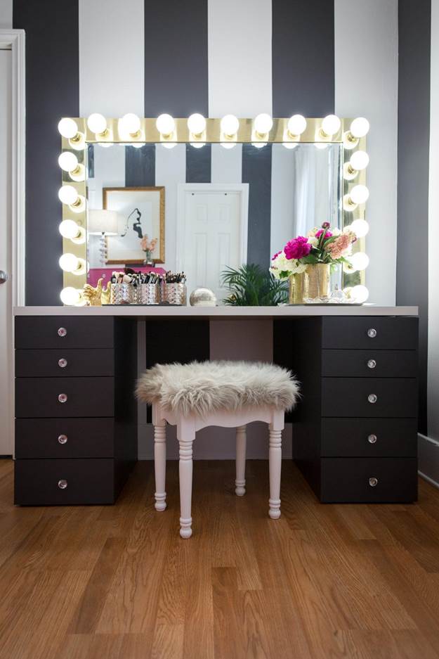19 Diy Vanity Mirror Projects With, Make Your Own Lighted Vanity Mirror