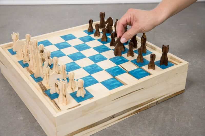 1. DIY Chess Board And Checkers Set