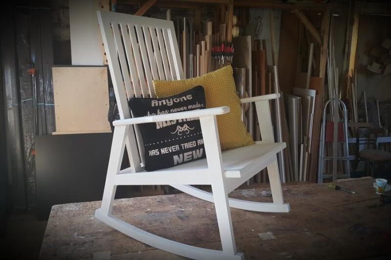 1. DIY Wooden Rocking Chair