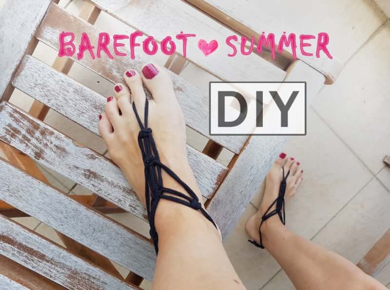 11. Barefoot Summer DIY sandals