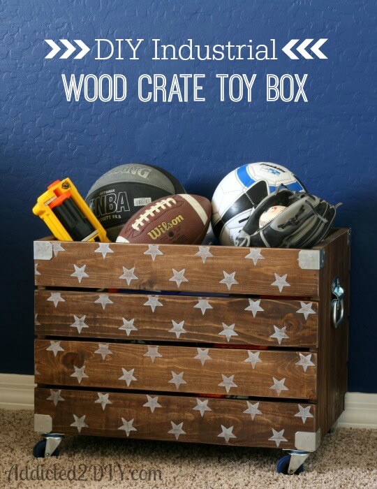 11. DIY Toy Box on Casters
