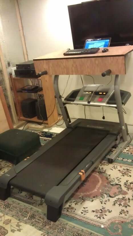 11. Woodworking DIY Treadmill Desk